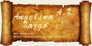 Angelina Kajgo vizit kartica